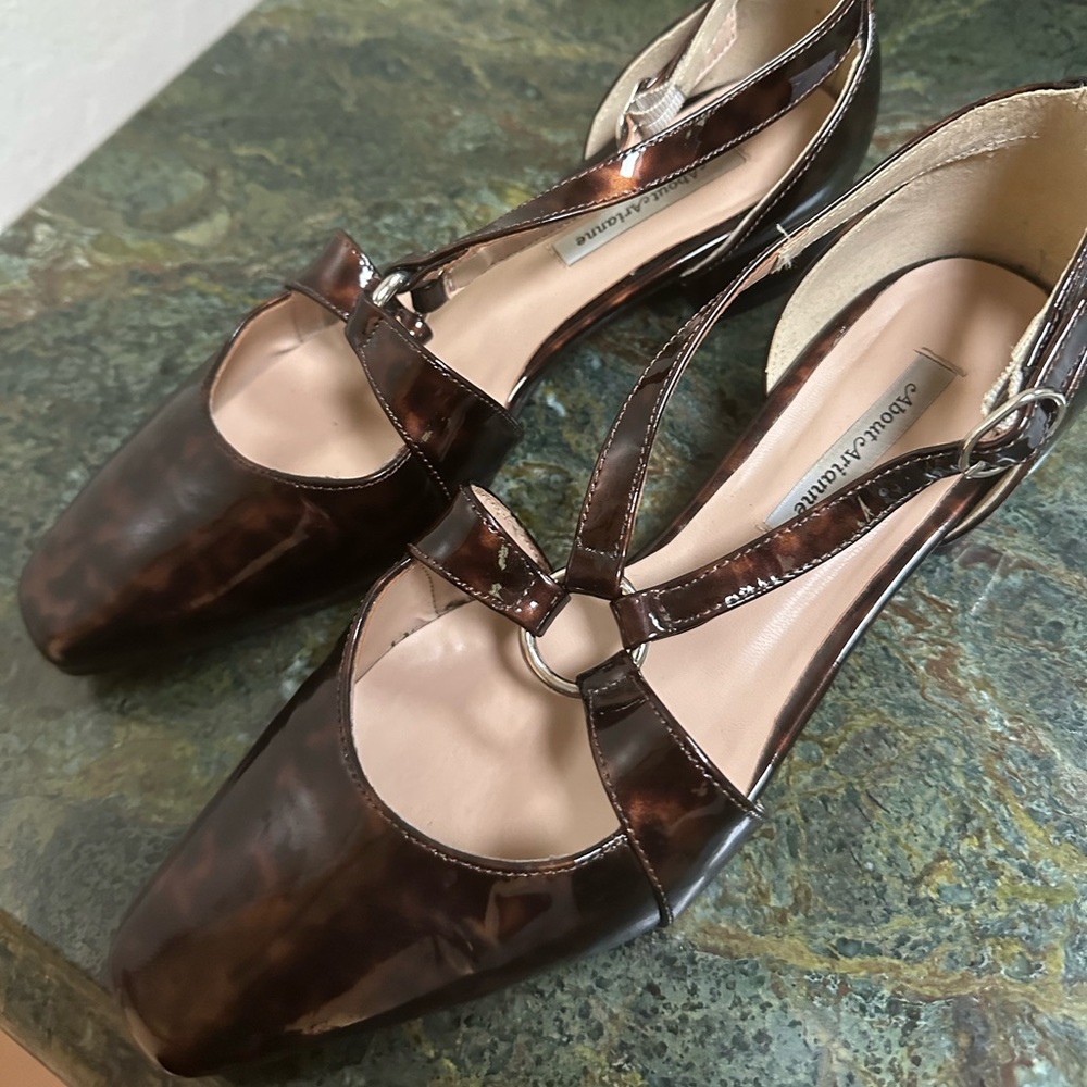 About Arianne maryjane heels. Turquoise pattern/ 1 inch heel.